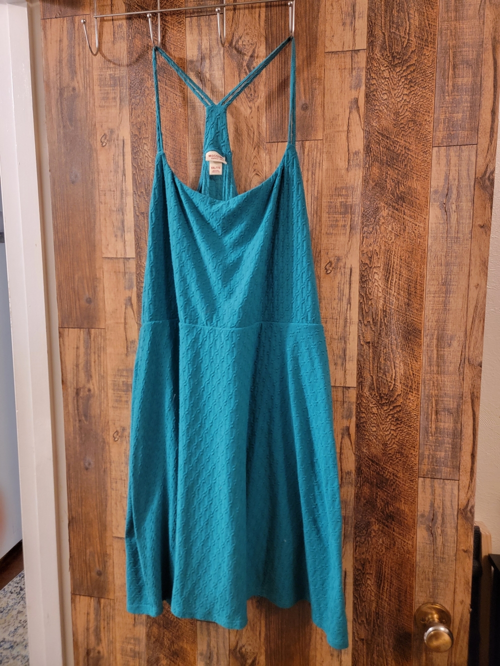 Mossimo Supply Co. Teal Spaghetti-Strap Mini Dress